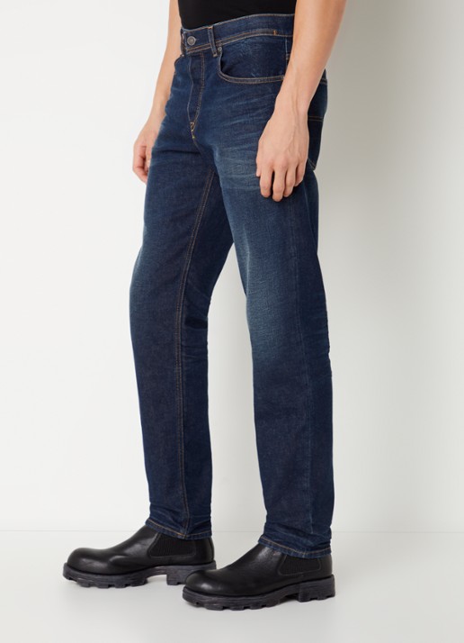 Diesel Finitive straight leg jeans met donkere wassing  - detail 5 indigo