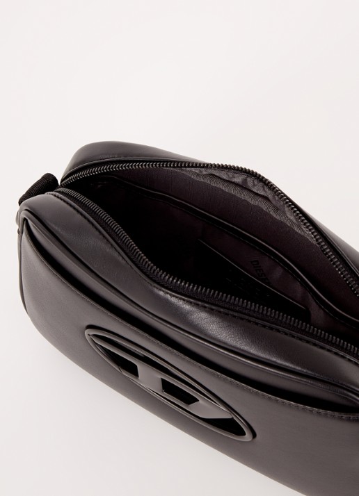 Diesel Holi-D crossbodytas met logo en afneembare schouderriem - detail zwart