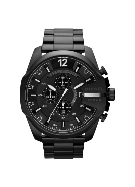Diesel Horloge Mega Chief DZ4283 - voorkant zwart