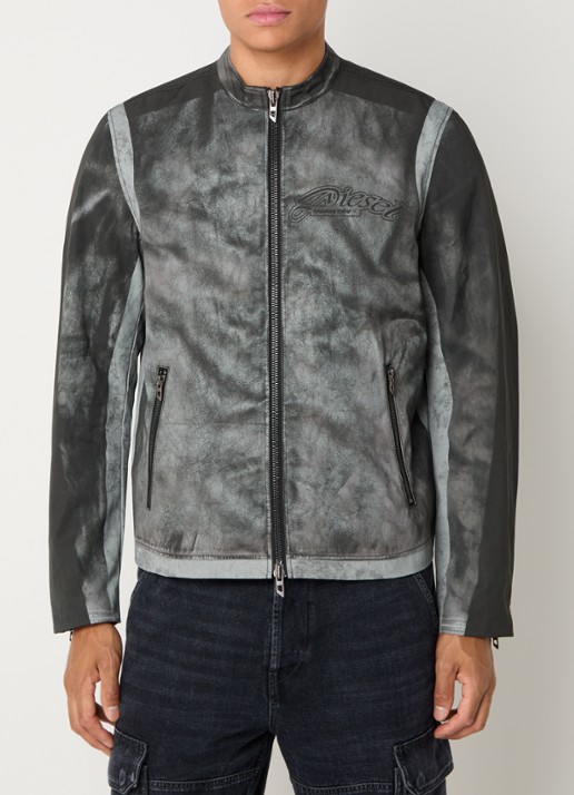 Diesel J-Evert jack met print en ritszakken
