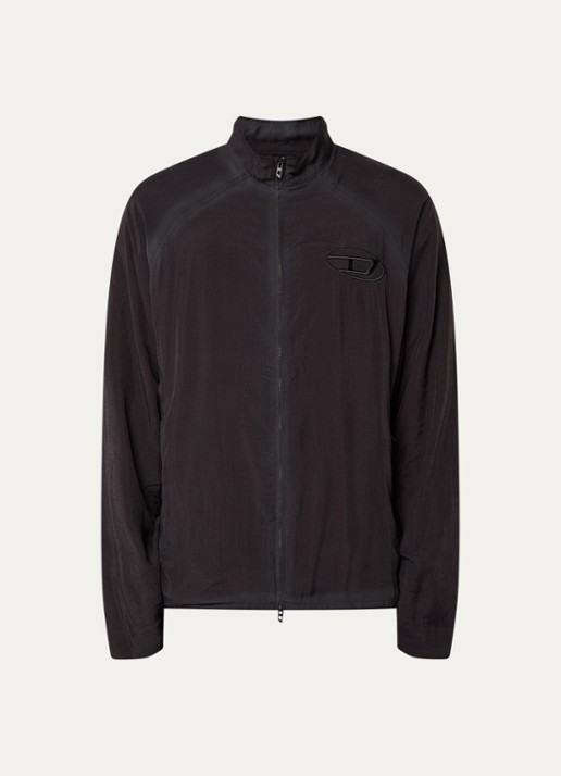 Diesel J-Henri jack met logo- en backprint - voorkant 2 antraciet