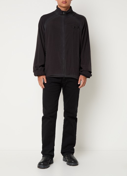 Diesel J-Henri jack met logo- en backprint - voorkant 3 antraciet