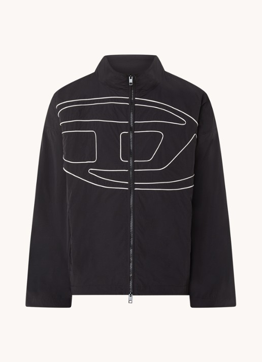 Diesel J-Vatel jack met ritsakken en logo - voorkant 3 zwart