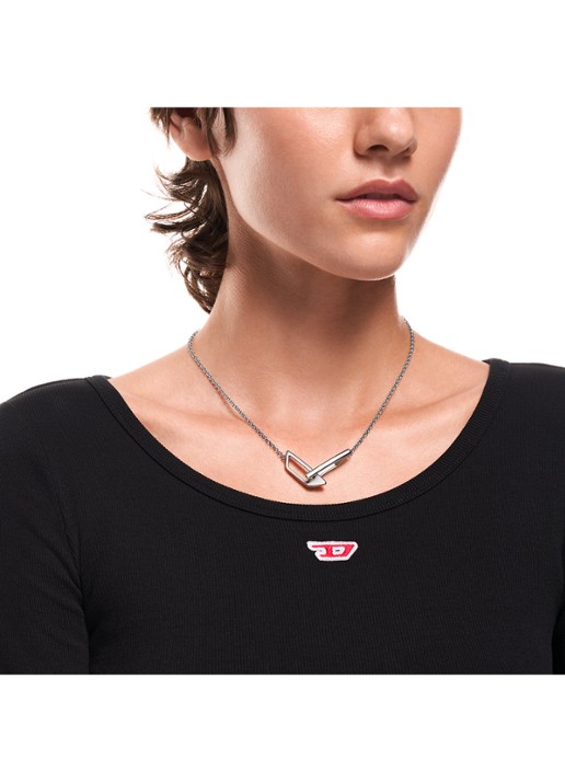 Diesel Ketting DX1727040 - detail 4 zilver
