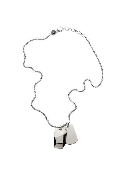 Diesel Ketting met hanger DX1143040 - voorkant 2 zilver