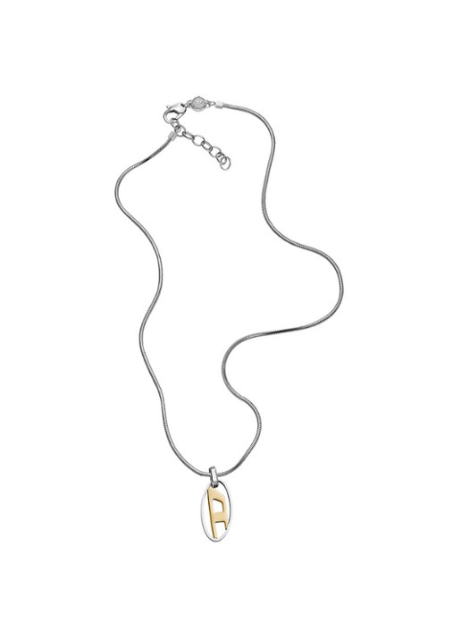 Diesel Ketting met logo DX1421931 - voorkant 2 zilver