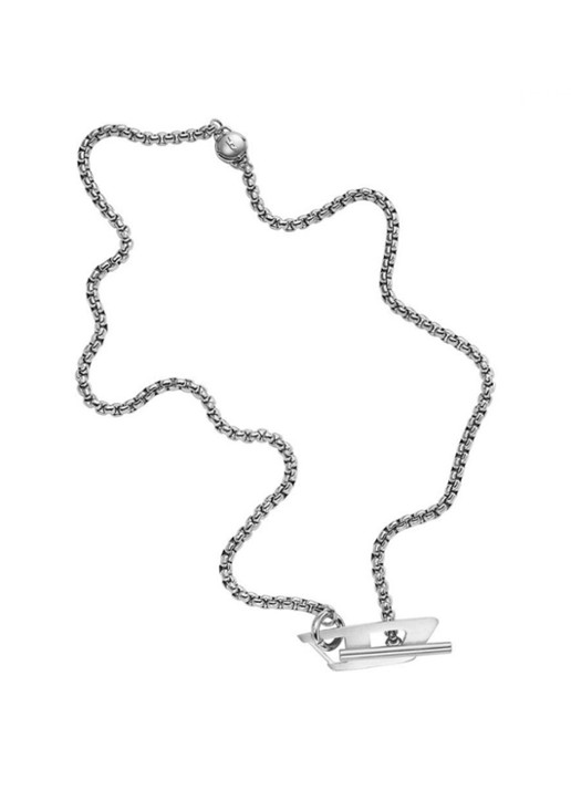 Diesel Ketting met logo DX1477040 - detail 3 zilver