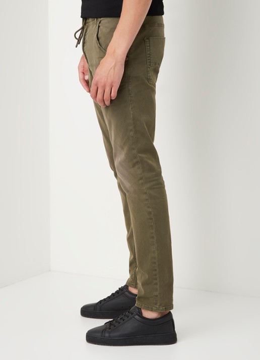 Diesel Krooley-E-Ne tapered jogg jeans met stretch - detail 5 legergroen