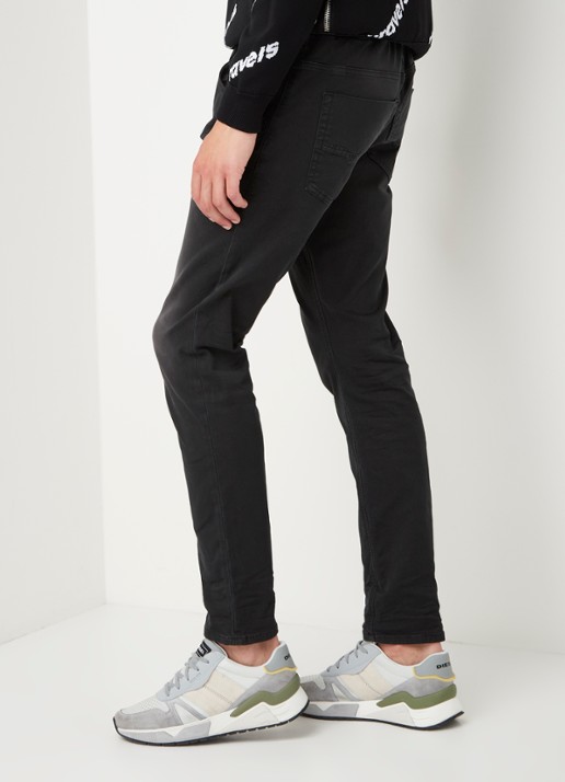 Diesel Krooley-E-Ne tapered joggjeans met stretch - detail 3 antraciet