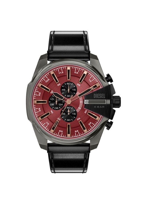 Diesel Mega Chief Slim horloge DZ4714 - voorkant 6 zilver