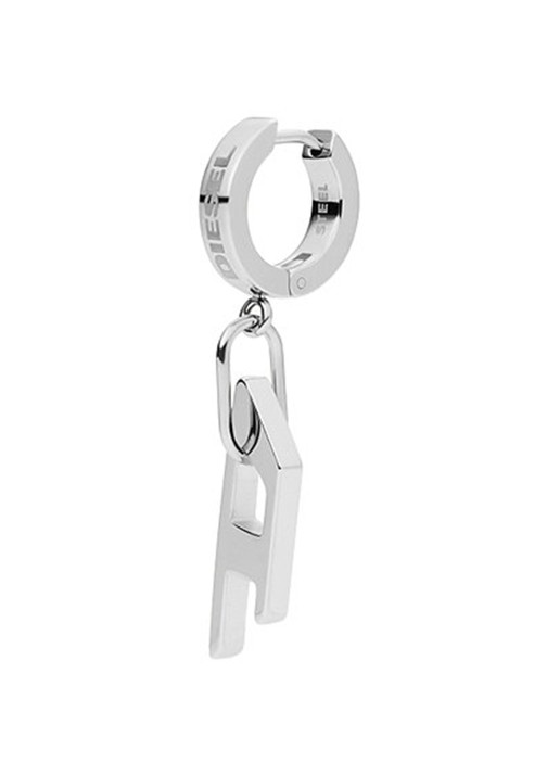 Diesel Oorring met hanger DX1336040 - detail zilver