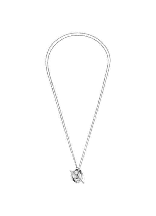 Diesel Oval D ketting DX1716040 - detail 2 zilver