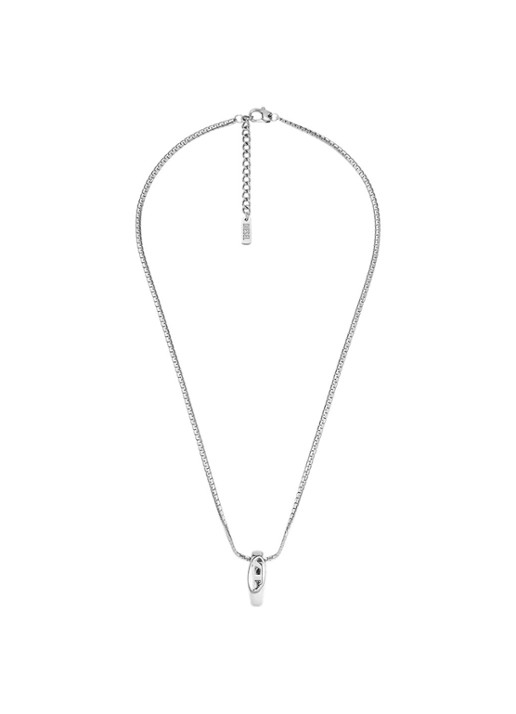 Diesel Oval D Logo ketting DX1644040 - detail 2 zilver