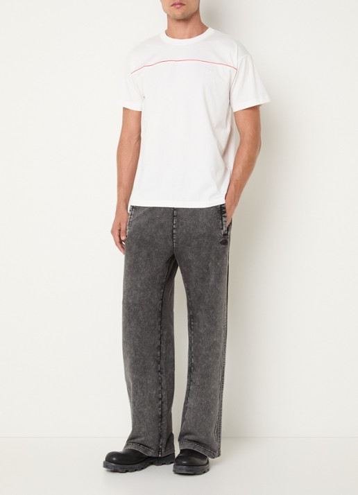Diesel P-Alt straight fit joggingbroek met steekzakken - voorkant 3 antraciet