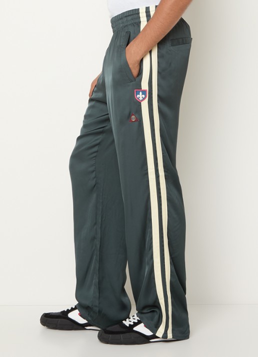 Diesel P-Annu straight fit trackpants met steekzakken - detail 3 bronsgroen