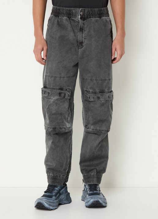 Diesel P-Beeck tapered fit cargobroek met verwassen afwerking