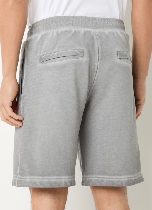 Diesel P-Crown-V1 loose fit korte joggingbroek met steekzakken - achterkant grijs