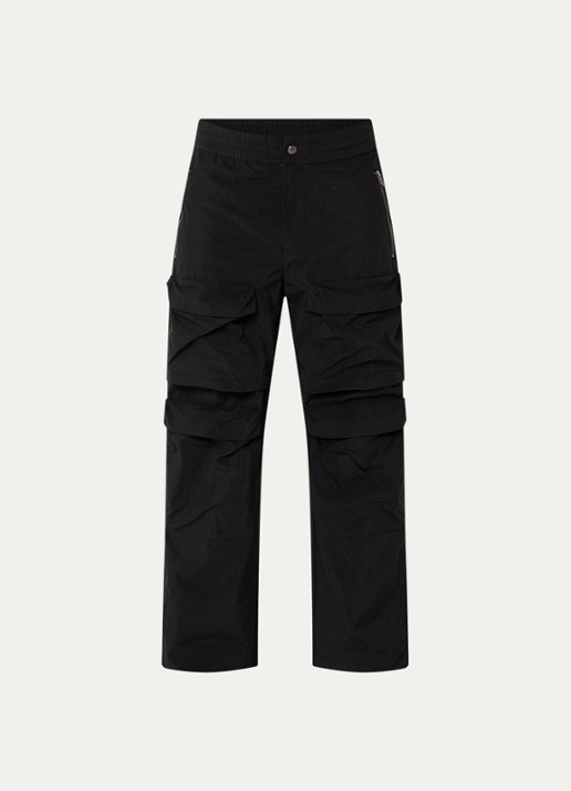 Diesel P-Danzel straight fit cargobroek met klepzakken - voorkant 3 zwart