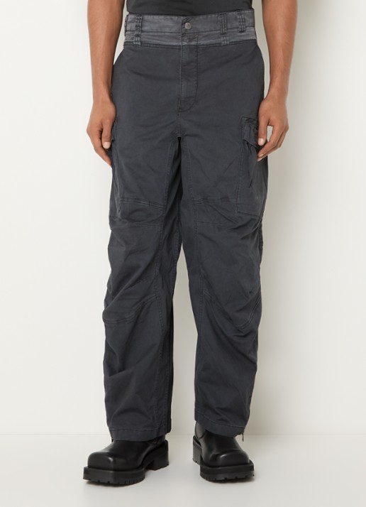 Diesel P-Dells straight fit cargobroek met klepzakken - detail 3 antraciet