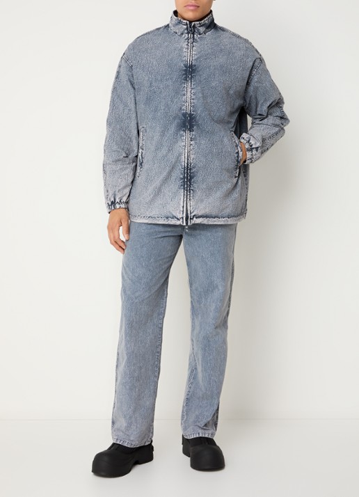 Diesel P-hantik straight fit chino met verwassen afwerking - voorkant 2 grijs