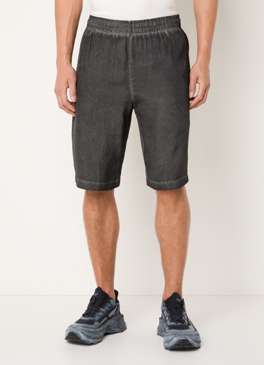 Diesel P-Leon straight fit korte broek met verwassen afwerking