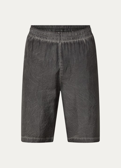 Diesel P-Leon straight fit korte broek met verwassen afwerking  - voorkant 2 antraciet