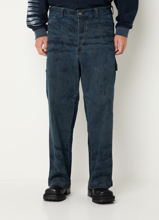 Diesel P-Livery-B straight leg jeans met donkere wassing