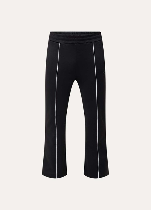 Diesel P-locking flared trackpants met steekzakken - voorkant zwart