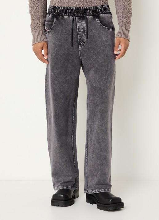 Diesel P-Stuk loose fit joggingbroek met steekzakken - detail 4 donkergrijs