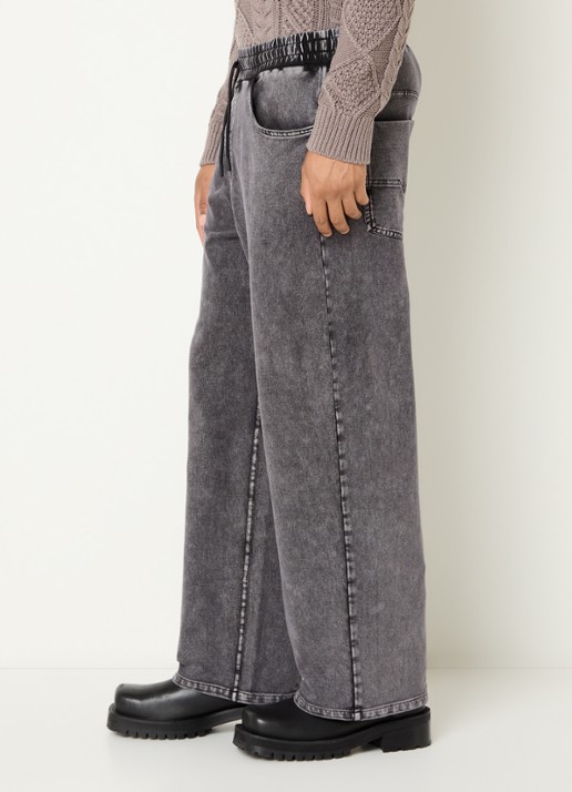 Diesel P-Stuk loose fit joggingbroek met steekzakken - detail 5 donkergrijs