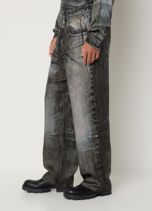 Diesel P-Theck loose fit broek met steekzakken - detail 5 antraciet