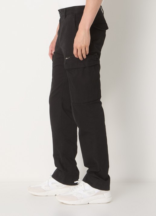 Diesel P-YE straight fit cargobroek met ritszakken - detail 2 zwart