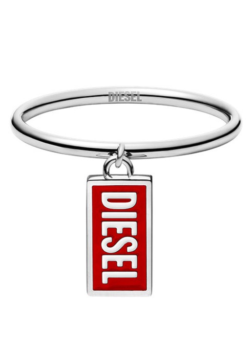 Diesel Ring met logo DX1618931 - detail 2 zilver