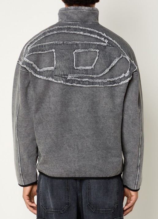 Diesel S-Baty-New sweatvest  met logoborduring en steekzakken
