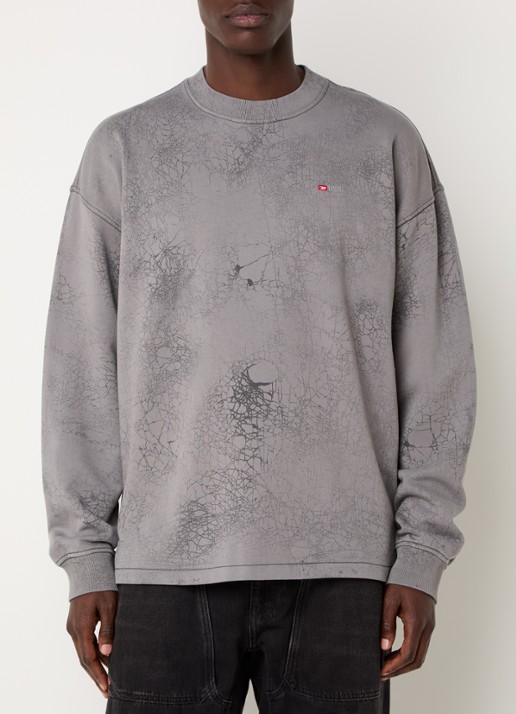 Diesel S-Baxt-T1 sweater met print en logo