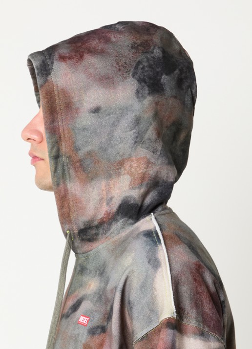 Diesel S-BOXT-HOOD-V1 hoodie met camouflageprint - detail 4 antraciet