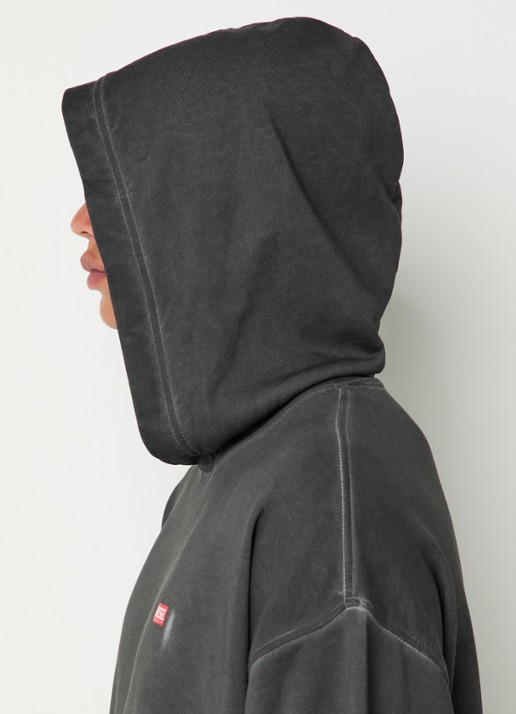 Diesel S-Boxt Hoodie met logo - detail 2 antraciet