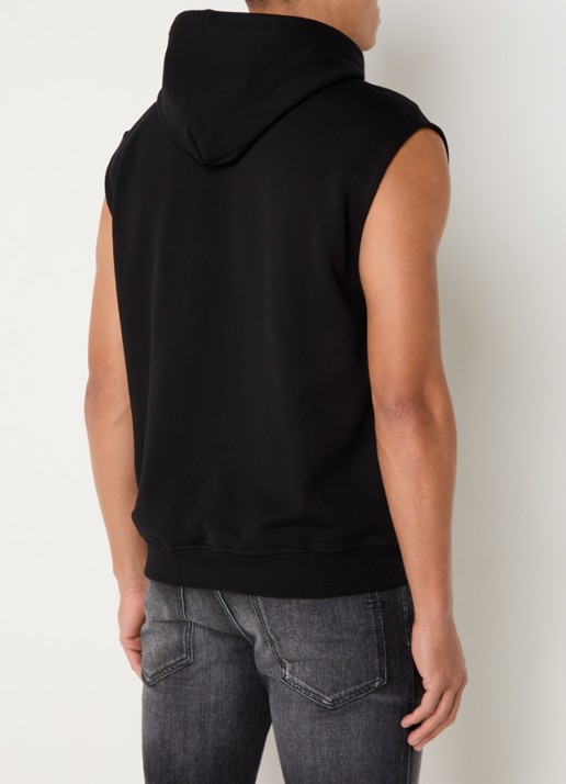 Diesel S-boxt hoodie met logoborduring - achterkant 3 zwart