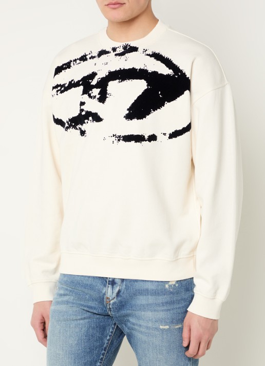 Diesel S-Boxt sweater met logoprint