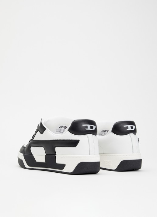 Diesel S-D-Ollie sneaker van leer met logo - achterkant 5 zwart