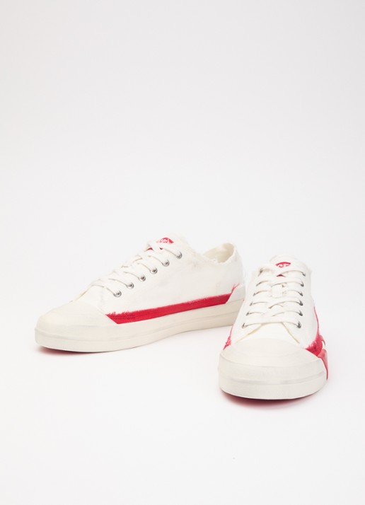 Diesel S-D-Verse Low II sneaker van canvas - detail gebroken wit