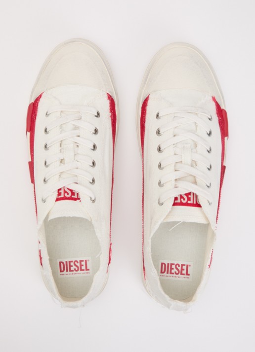 Diesel S-D-Verse Low II sneaker van canvas - detail 2 gebroken wit