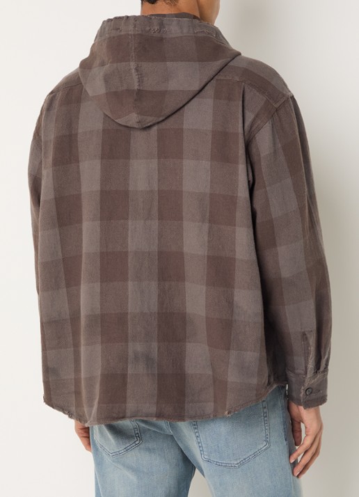 Diesel S-Drum hoodie jack - achterkant 5 donkerbruin