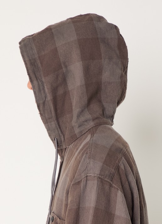 Diesel S-Drum hoodie jack - detail 4 donkerbruin