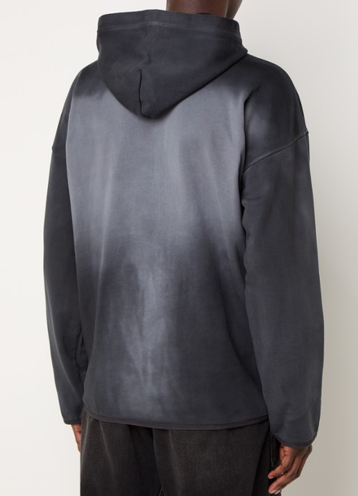 Diesel S-EE-T1 hoodie met verwassen afwerking - achterkant zwart