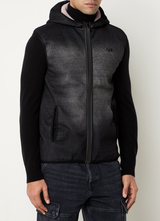 Diesel S-Haky bodywarmer met steekzakken en capuchon