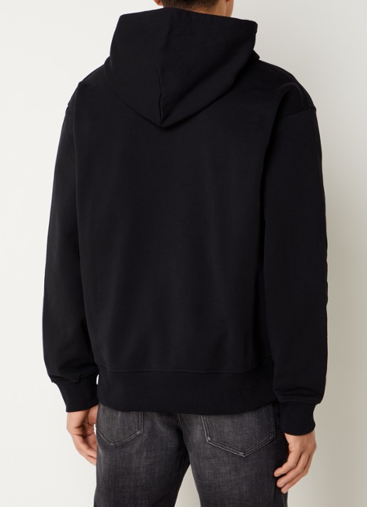 Diesel S-Macs hoodie met 3D logoprint - achterkant 3 zwart