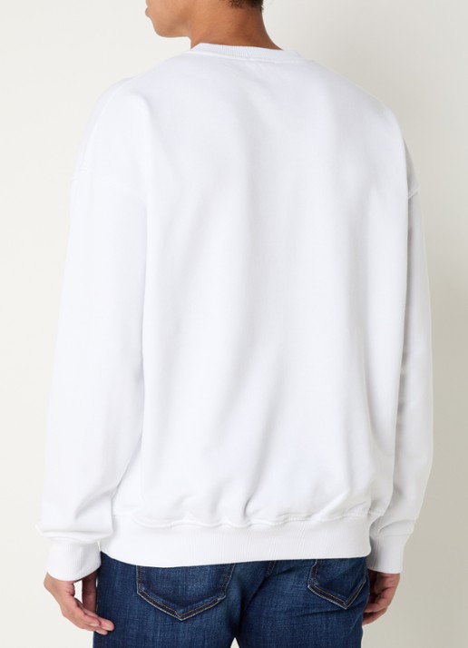 Diesel S-Mart-Bigoval sweater met 3D logoprint - achterkant 3 wit