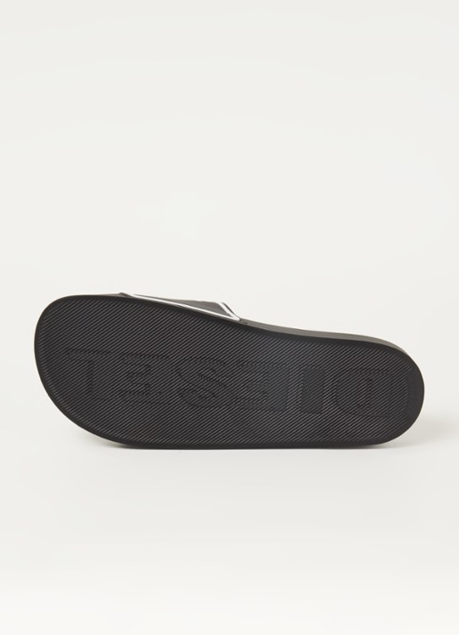 Diesel S-Mayemi slipper met logo - detail 2 zwart