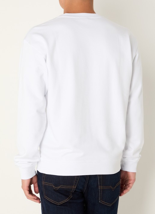 Diesel S-Norm sweater met logoborduring - achterkant 4 wit
